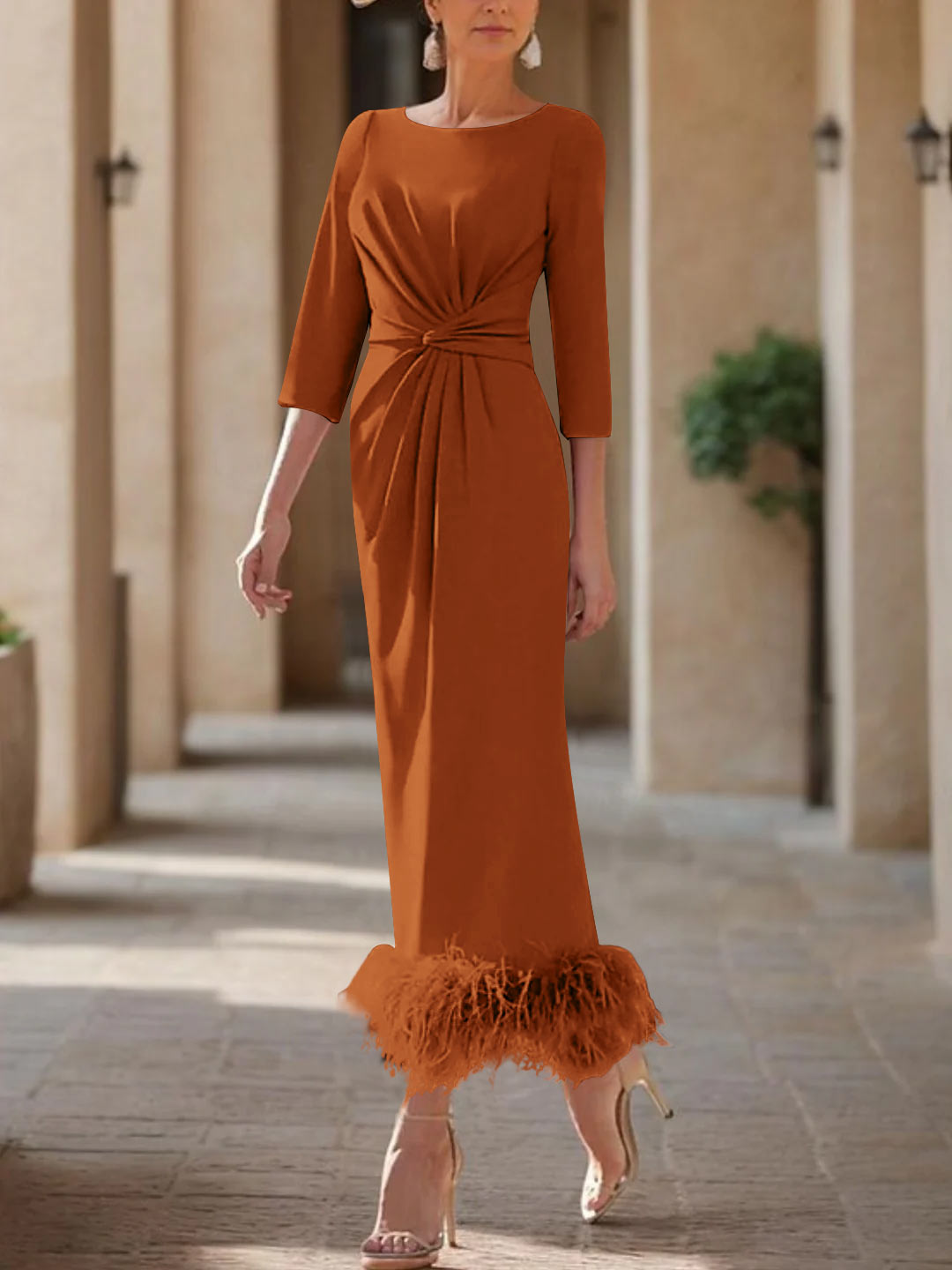 A-Line/Princess One-Shoulder Sleeveless Floor-Length Mother Of The Bride Dresses With Split Side BabaMila
