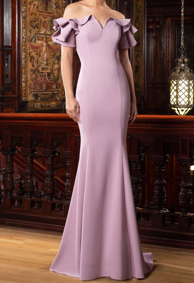 A-Line/Princess One-Shoulder Sleeveless Floor-Length Mother Of The Bride Dresses With Split Side BabaMila