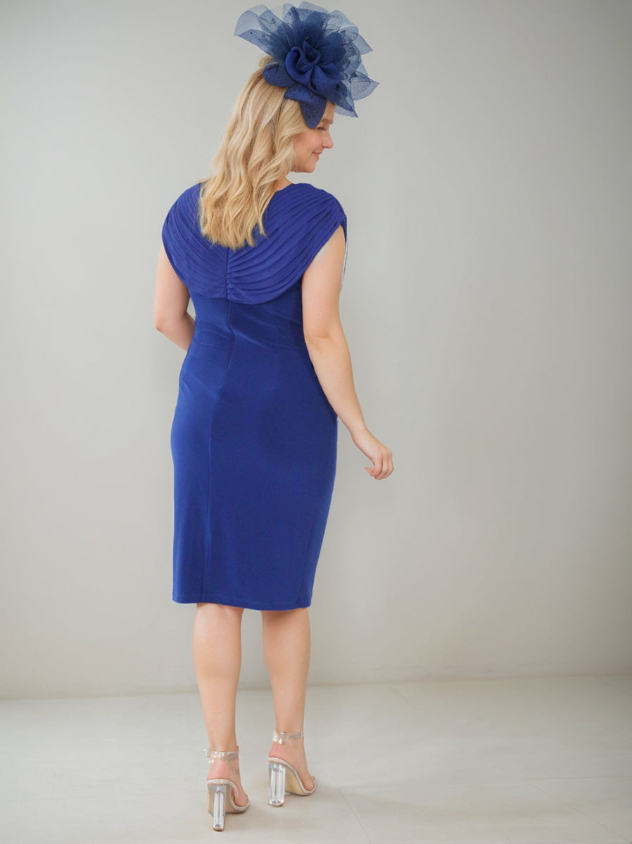 Sheath/Column V-Neck Sleeveless Ruched Plus Size Mother Of The Bride Dresses With Rhinestone BabaMila