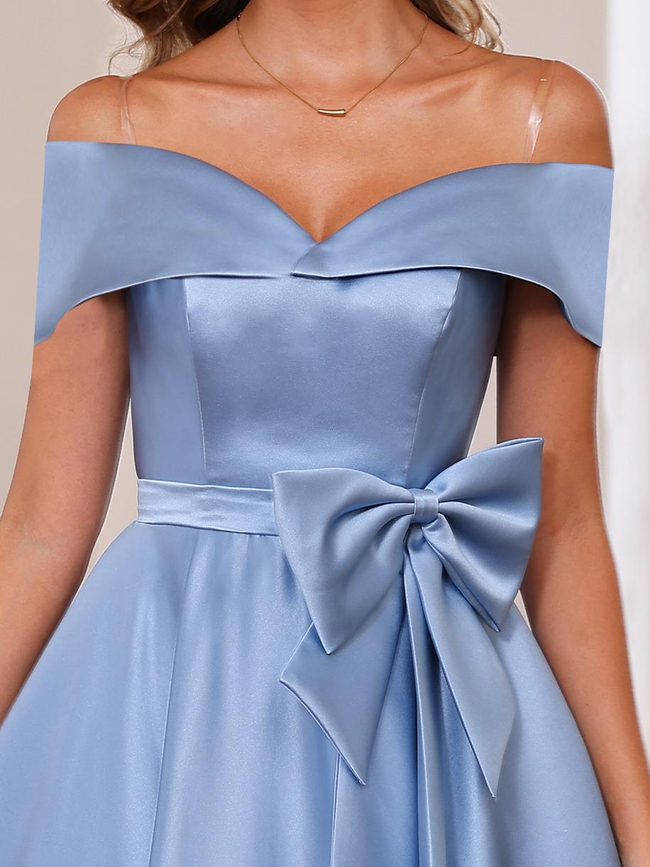 A-Line/Princess Off-The-Shoulder Sleeveless Ankle-Length Mother Of The Bride Dresses With Pockets BabaMila