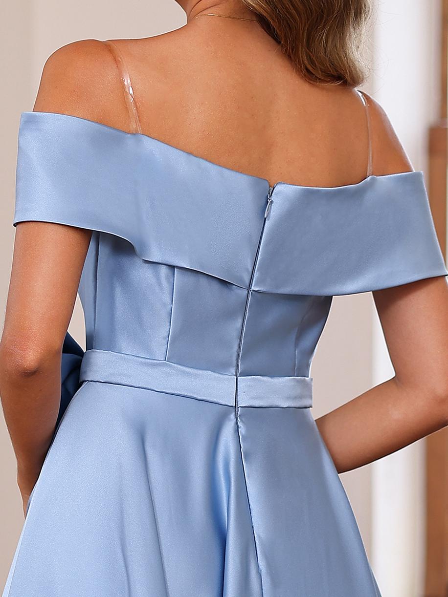 A-Line/Princess Off-The-Shoulder Sleeveless Ankle-Length Mother Of The Bride Dresses With Pockets BabaMila