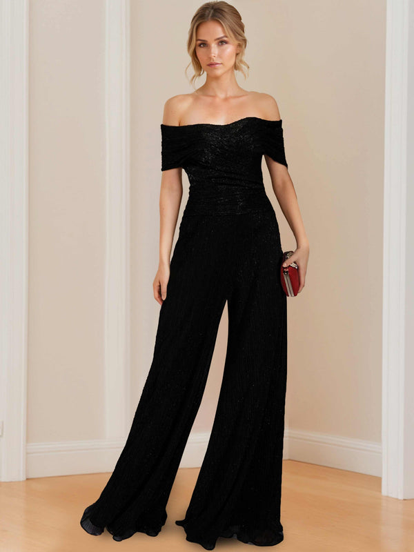 Crinkle Chiffon Strapless Floor-Length Mother Of The Jumpsuit BabaMila