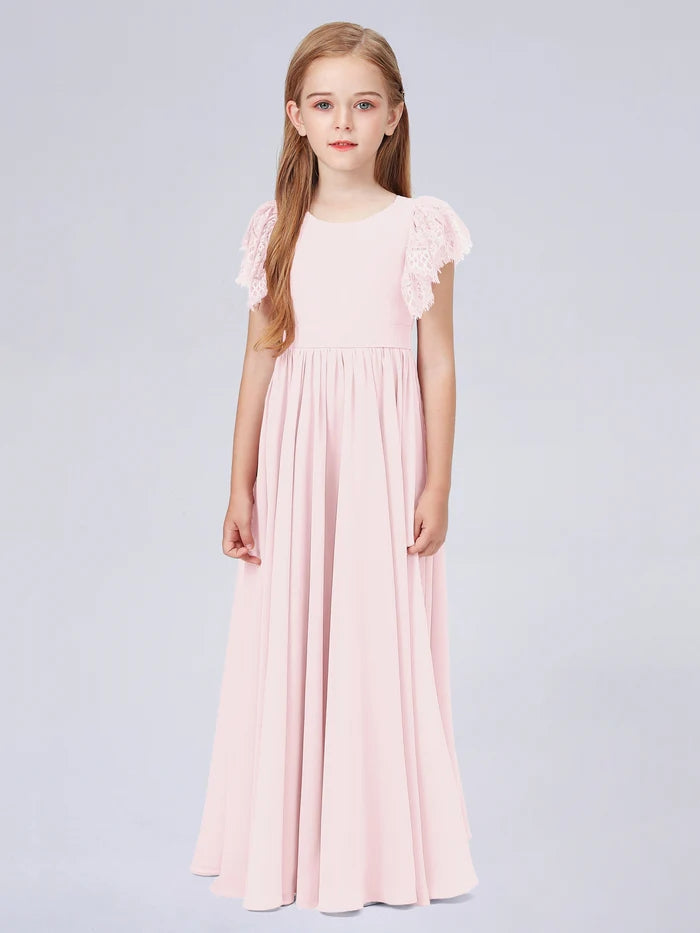 Chiffon Junior Bridesmaid Dress For Kids Wedding Pageant Birthday BabaMila