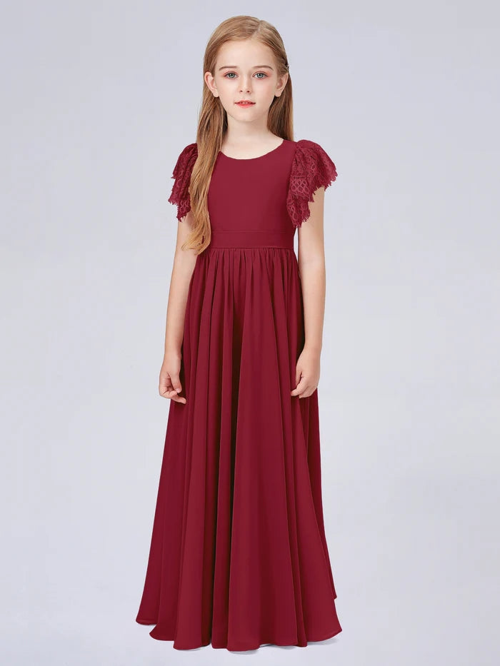 Chiffon Junior Bridesmaid Dress For Kids Wedding Pageant Birthday BabaMila