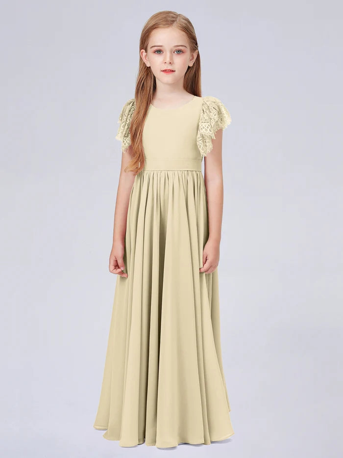 Chiffon Junior Bridesmaid Dress For Kids Wedding Pageant Birthday BabaMila