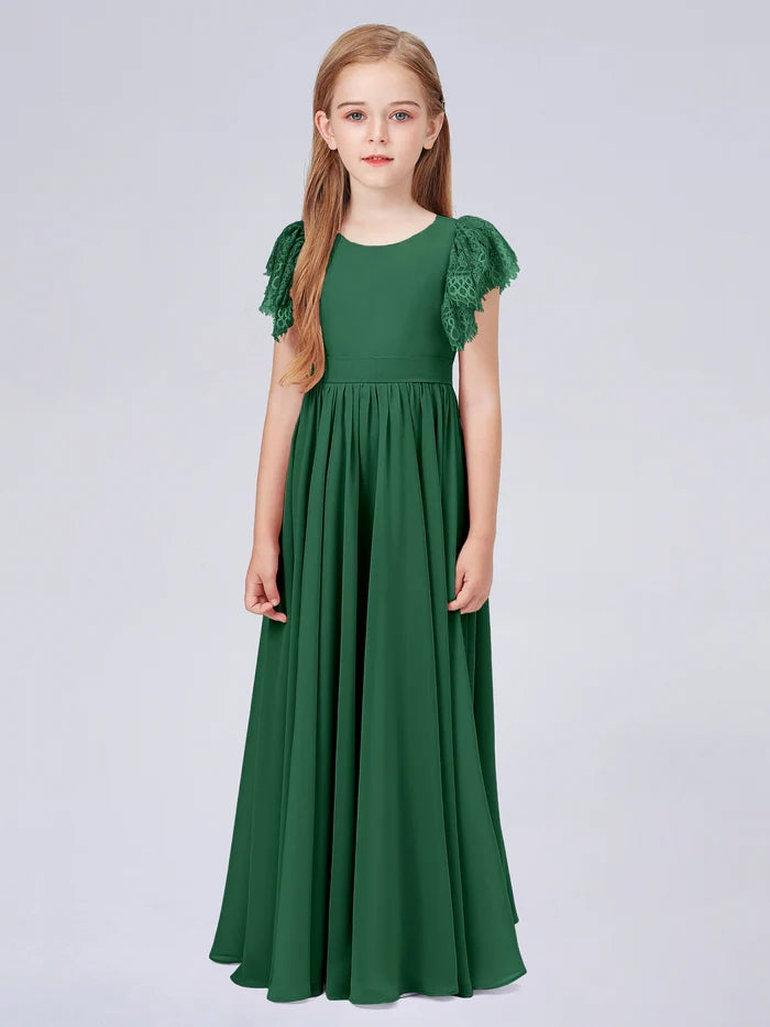 Chiffon Junior Bridesmaid Dress For Kids Wedding Pageant Birthday BabaMila