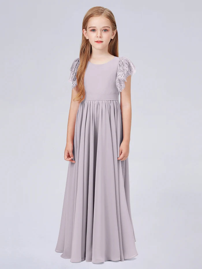 Floor Length Junior Bridesmaid Dress For Kids Wedding Pageant Birthday BabaMila