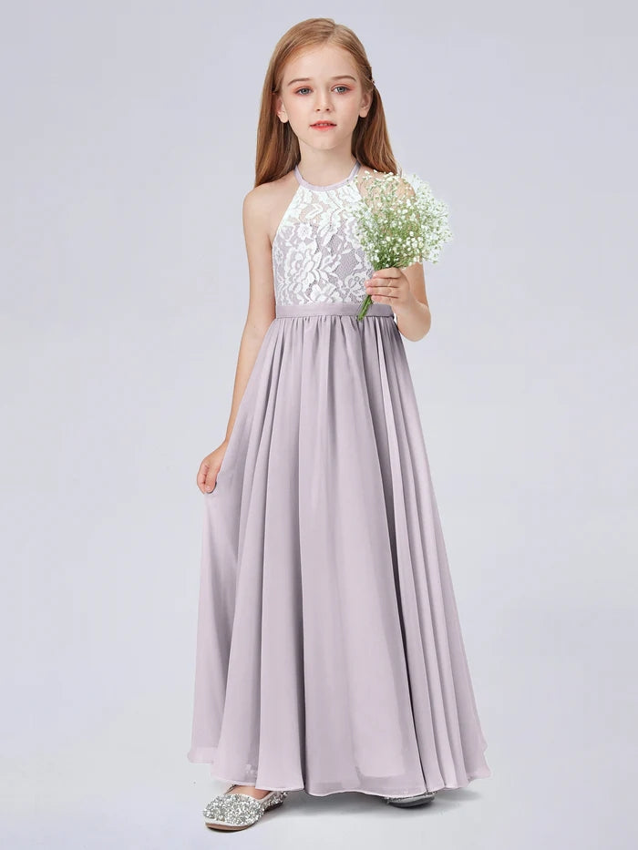 Lace Chiffon Junior Bridesmaid Dress For Child Birthday Evening Dress With Belt Gidiondress Dusk 12M