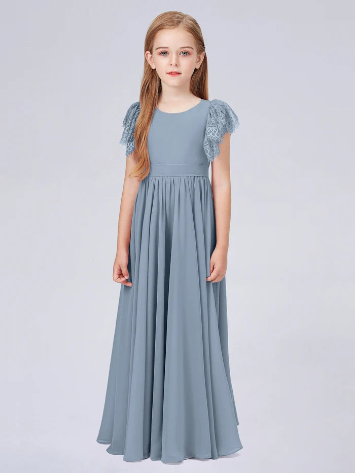 Chiffon Junior Bridesmaid Dress For Kids Wedding Pageant Birthday BabaMila