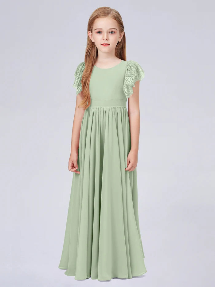 Chiffon Junior Bridesmaid Dress For Kids Wedding Pageant Birthday BabaMila