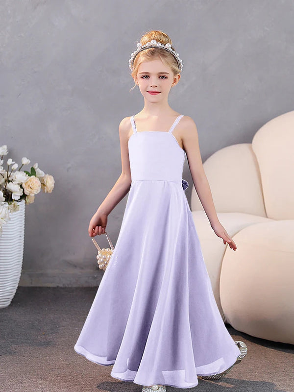 Girls Dresses Simple Chiffon Floor-Length Junior Bridesmaid Dresses Girls Gidiondress