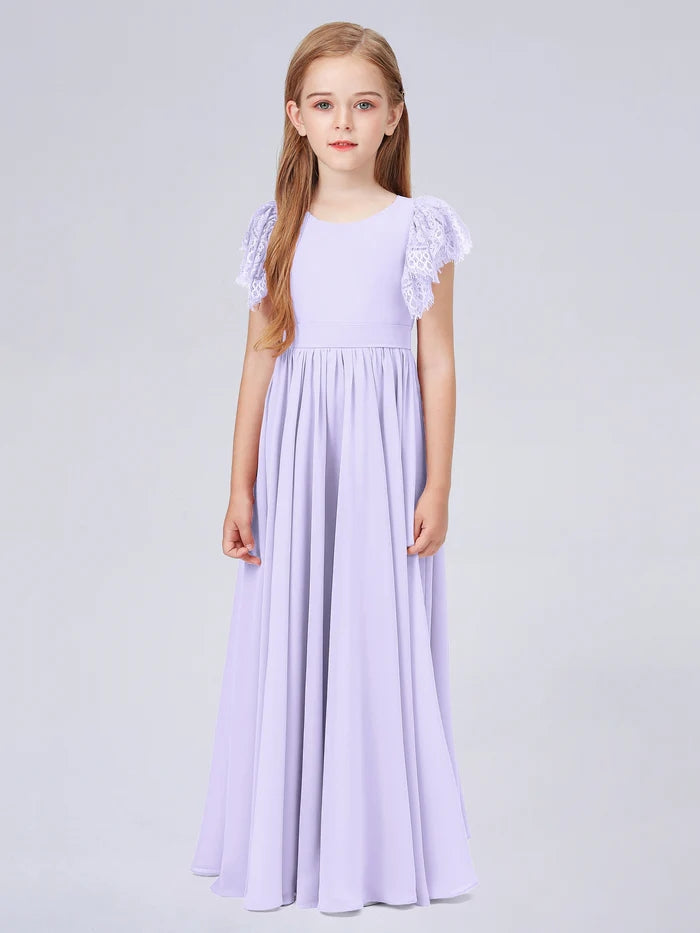 Chiffon Junior Bridesmaid Dress For Kids Wedding Pageant Birthday BabaMila