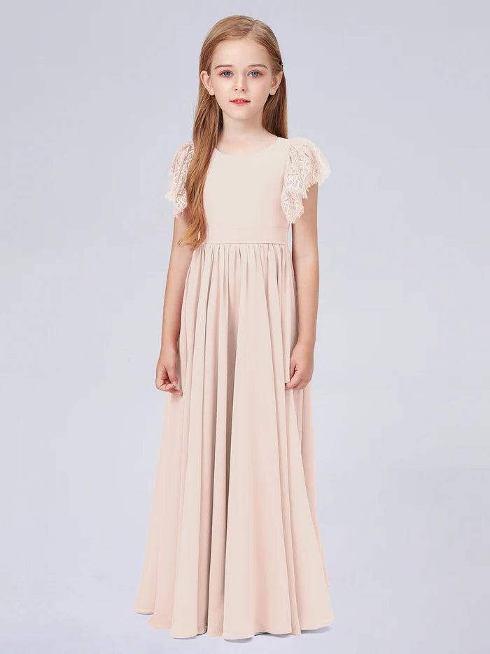 Chiffon Junior Bridesmaid Dress For Kids Wedding Pageant Birthday BabaMila