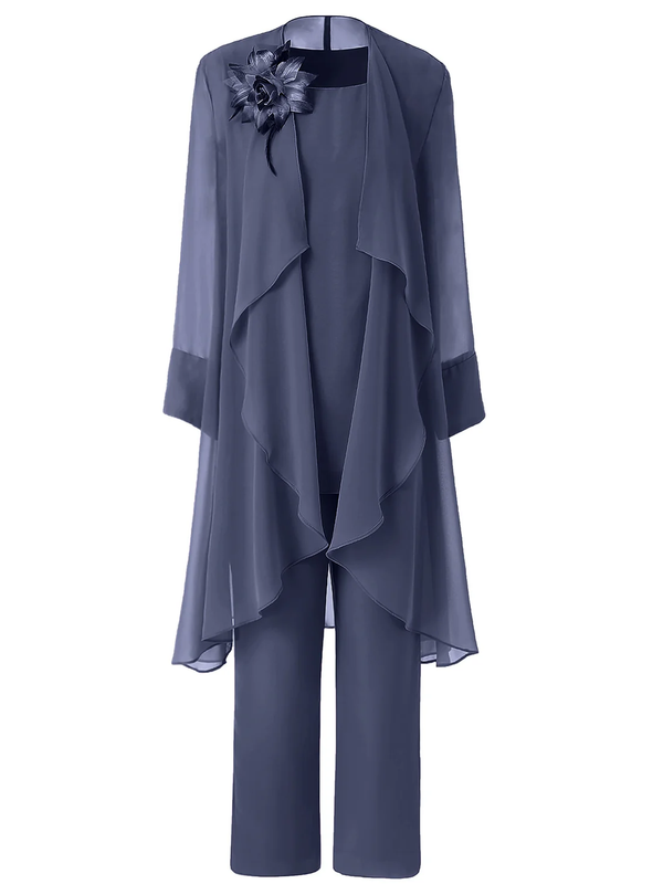 Floral Chiffon Mother of the Bride Dress Pant Suits BabaMila