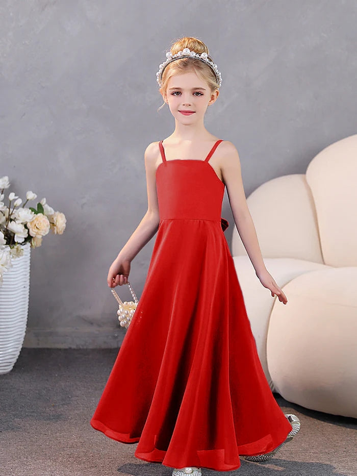 Girls Dresses Simple Chiffon Floor-Length Junior Bridesmaid Dresses Girls Gidiondress