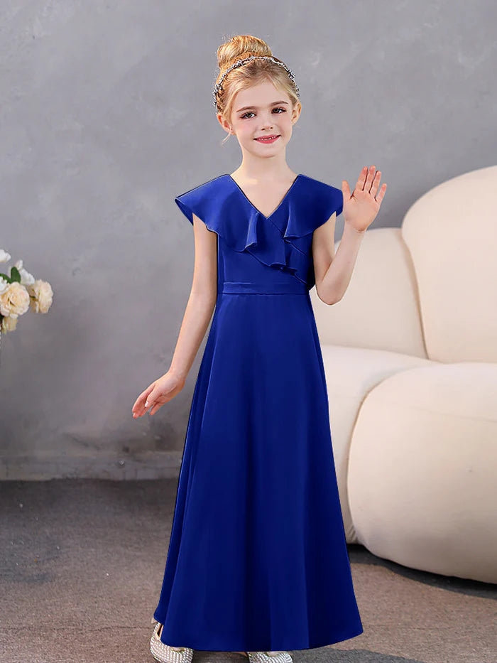 Girls Dresses Chiffon Floor-Length Junior Bridesmaid Dress Jr Dresses Girls Gidiondress