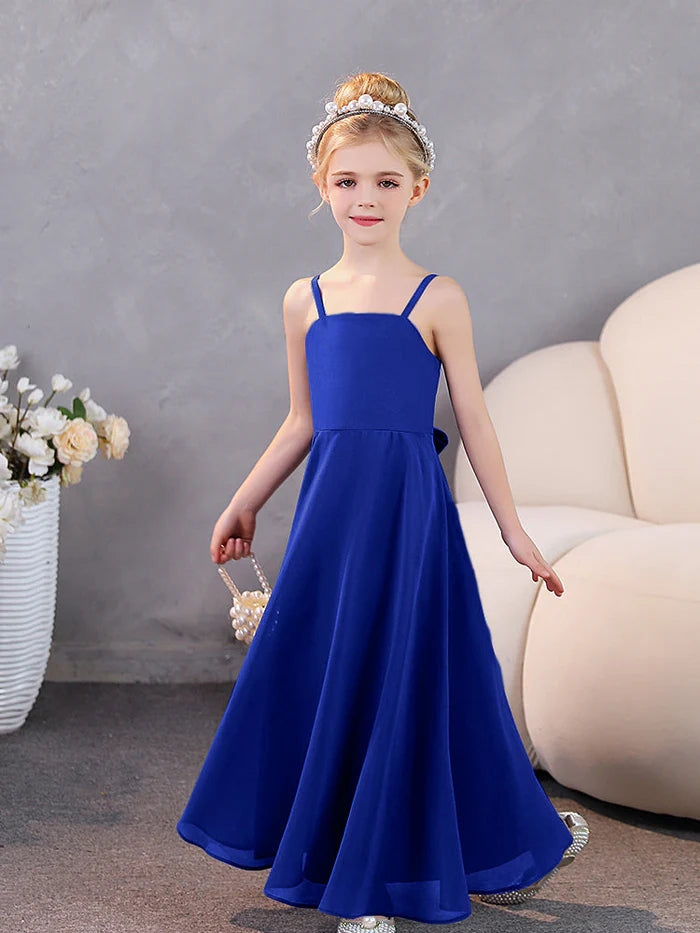 Girls Dresses Simple Chiffon Floor-Length Junior Bridesmaid Dresses Girls Gidiondress