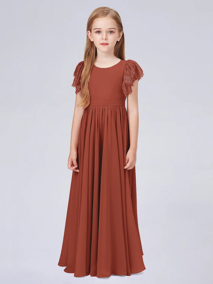 Chiffon Junior Bridesmaid Dress For Kids Wedding Pageant Birthday BabaMila