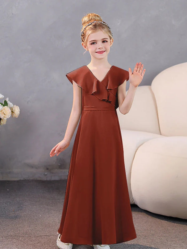 Girls Dresses Chiffon Floor-Length Junior Bridesmaid Dress Jr Dresses Girls Gidiondress