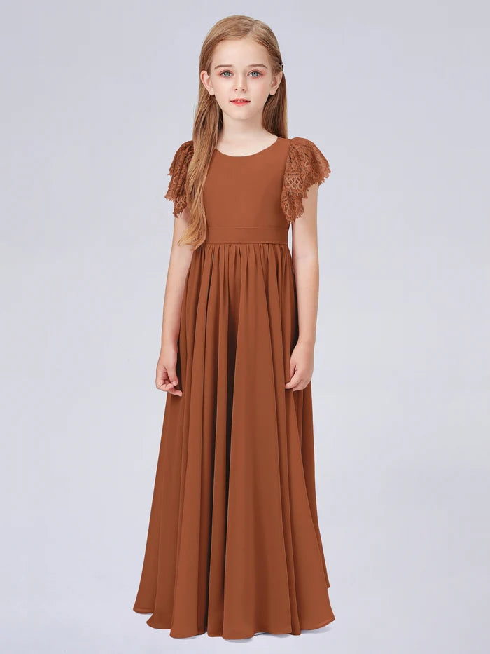 Chiffon Junior Bridesmaid Dress For Kids Wedding Pageant Birthday BabaMila