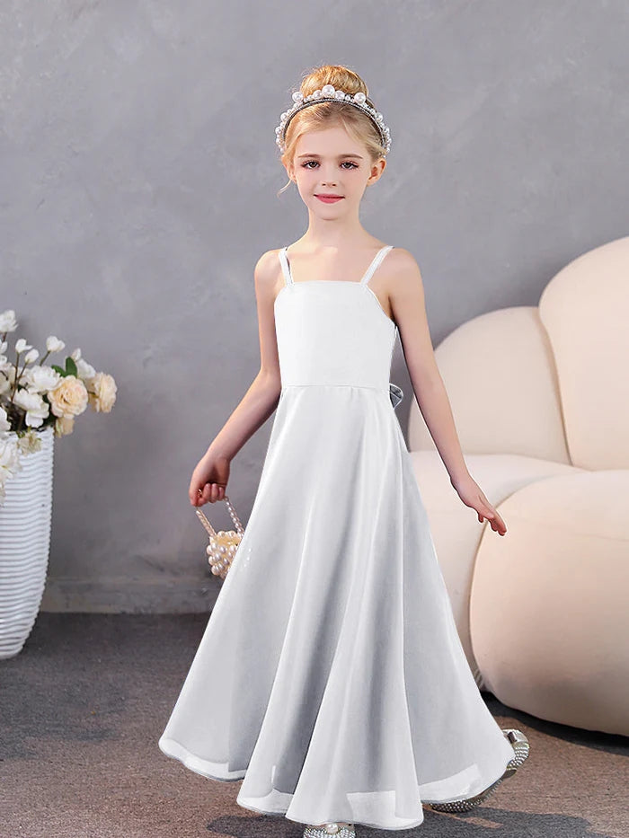 Girls Dresses Simple Chiffon Floor-Length Junior Bridesmaid Dresses Girls Gidiondress